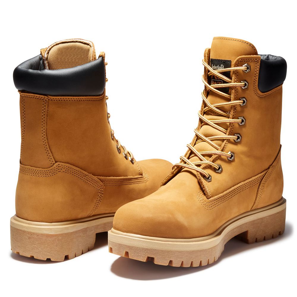 Timberland Pro Μποτακια Ανδρικα Καφε - Direct Attach 8\" Soft Toe - Greece 5046739-UO